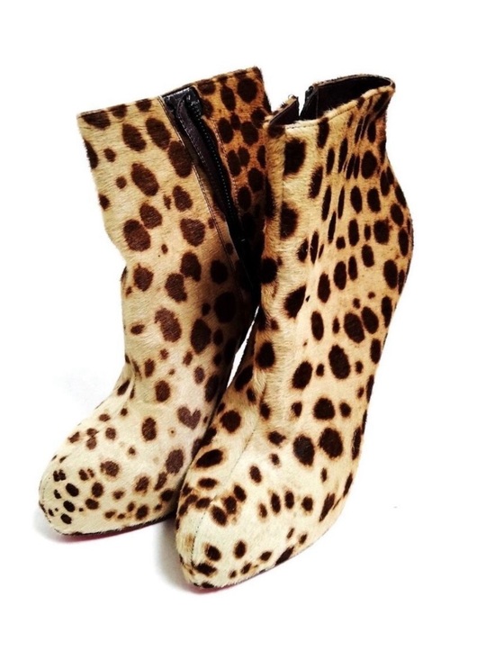 Christian Louboutin Shoes - NWOT Christian Louboutin Leopard-Print Calf hair Ankle Boots